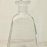 Flacon carafe en verre épais années 80
