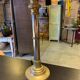 Paire de lampes anciennes en bronze et acier