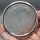 Old coaster bottle carafe glass and solid silver ribbing minerve art deco