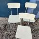 Lot 6 chaises formica jaune paille crème