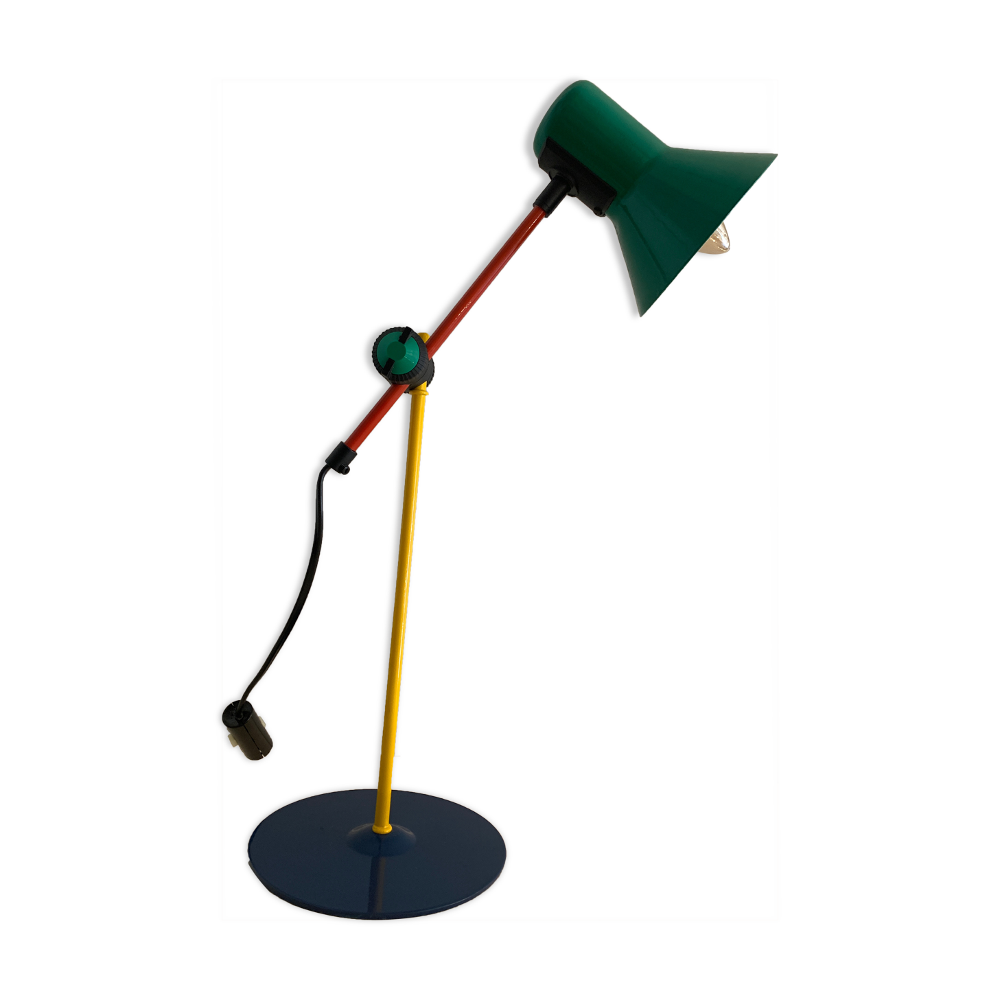 Articulated lamp by Veneta Lumi, primary colors Memphis style, 1980