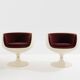 Eero Aarnio pair of Cognac alpaca velvet chairs 1967