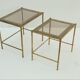 Brass and smoked glass tables