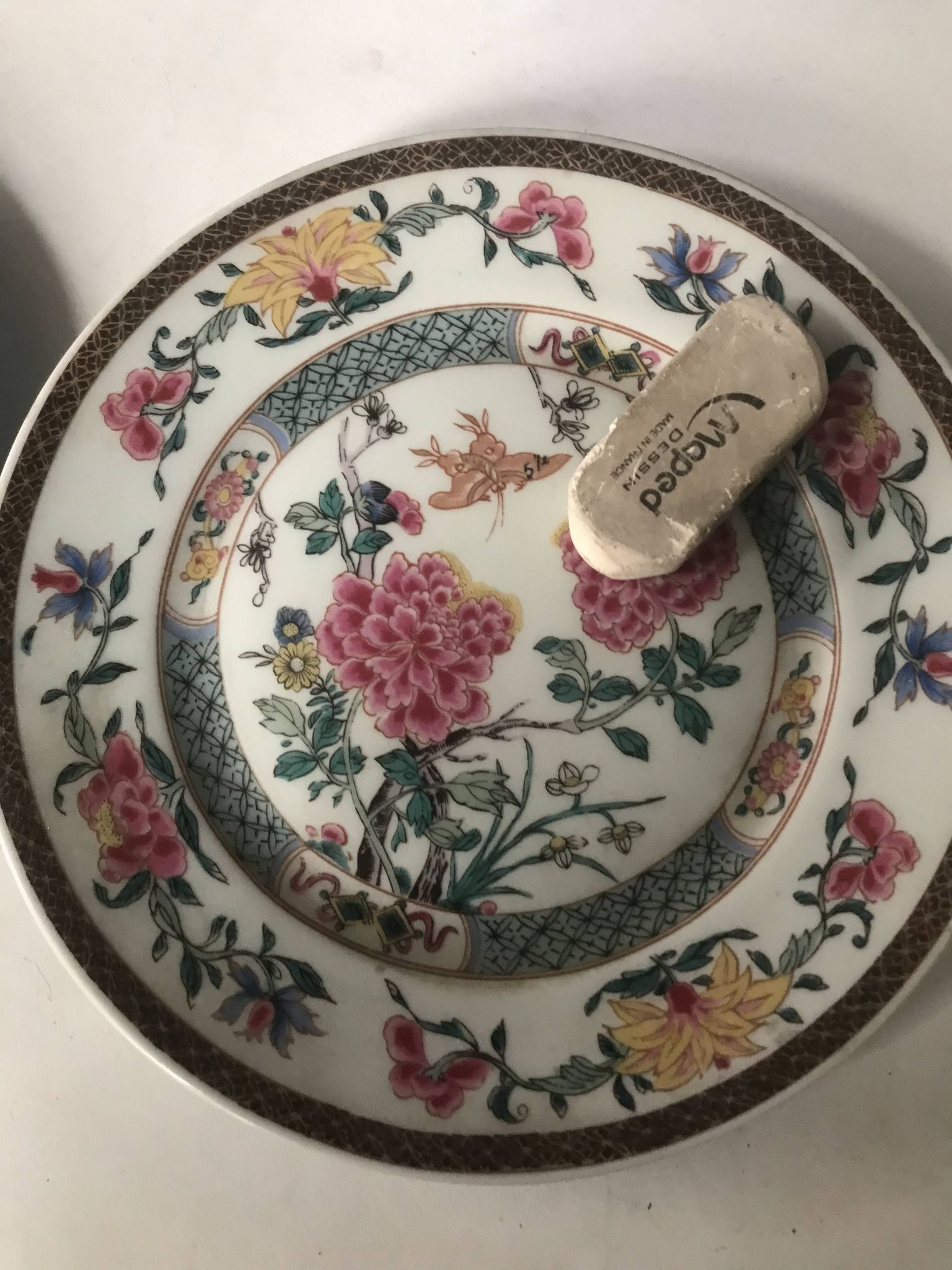 Set of 5 hand-painted dessert plates