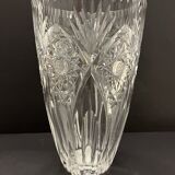 Carved crystal vase