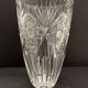 Carved crystal vase