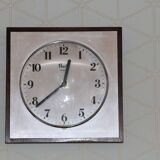 Flash brushed steel wall clock
