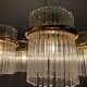 Mid-Century Italian Murano Glass Rod Chandelier, 1980s