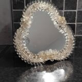 Vintage tabletop mirror, venetian murano glass