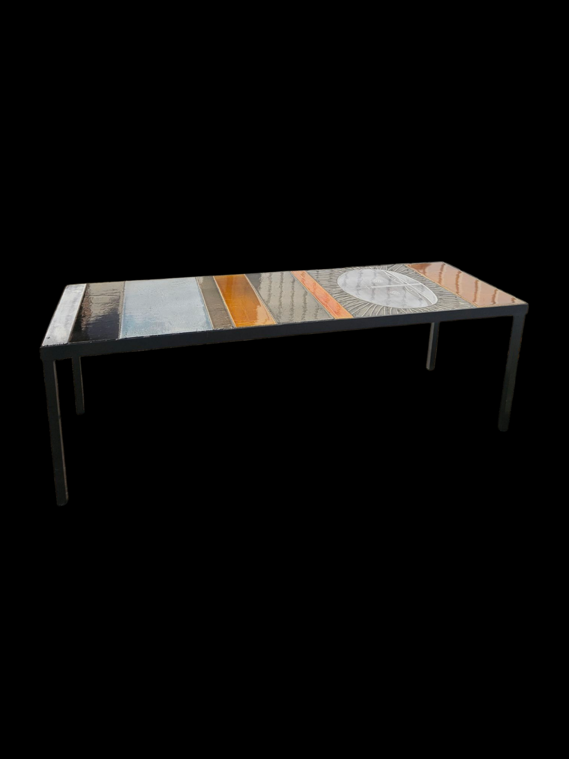 Ceramic coffee table <<< Sun >> by Roger Capron