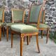 Set de 6 chaises Directoire en velours vert amande