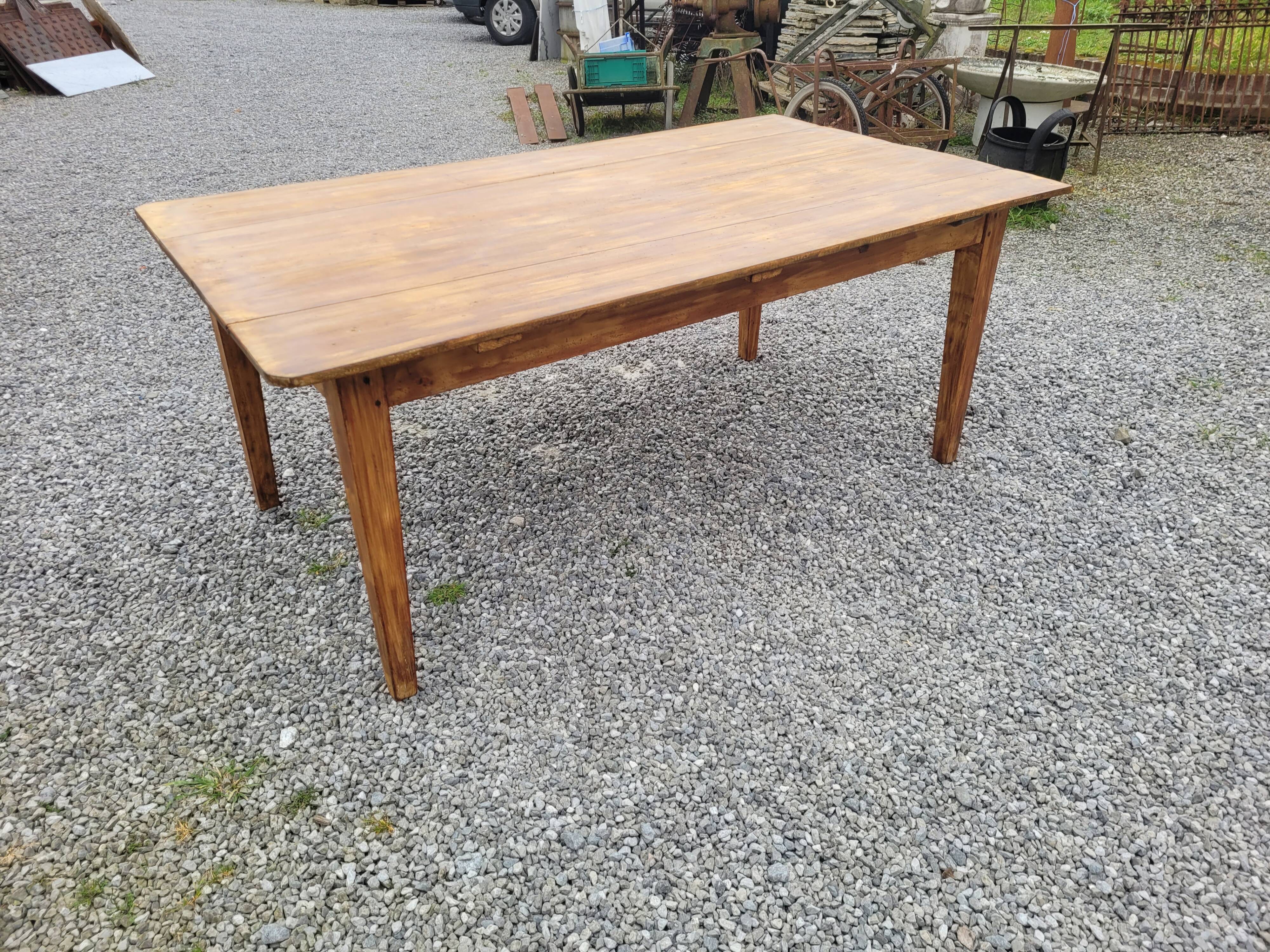 Old fir farm table, 180×102cms