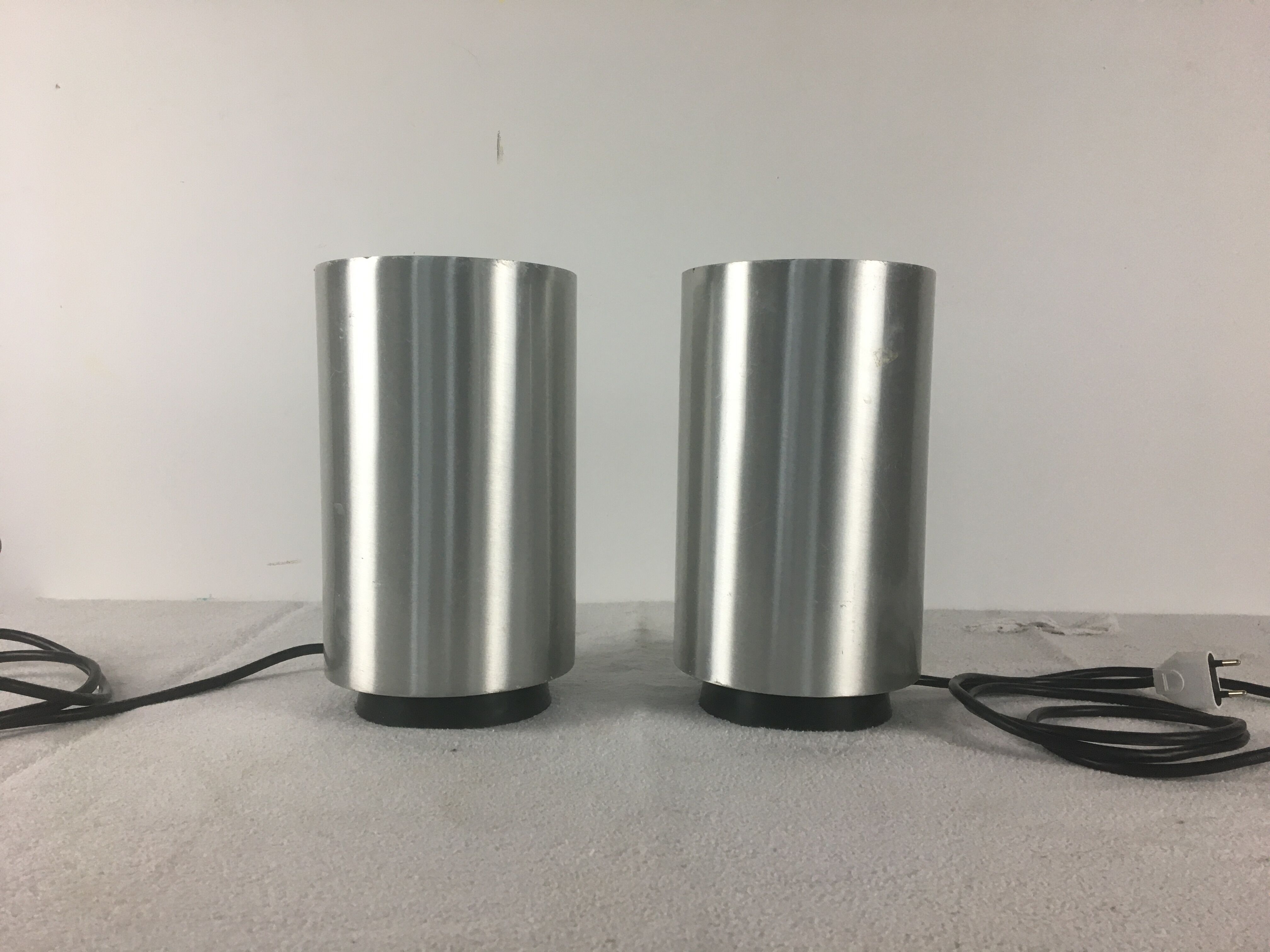 Pair of 1960/70 pipe table lamps published by Concord lighting