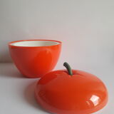 Vintage seventies orange ice bucket