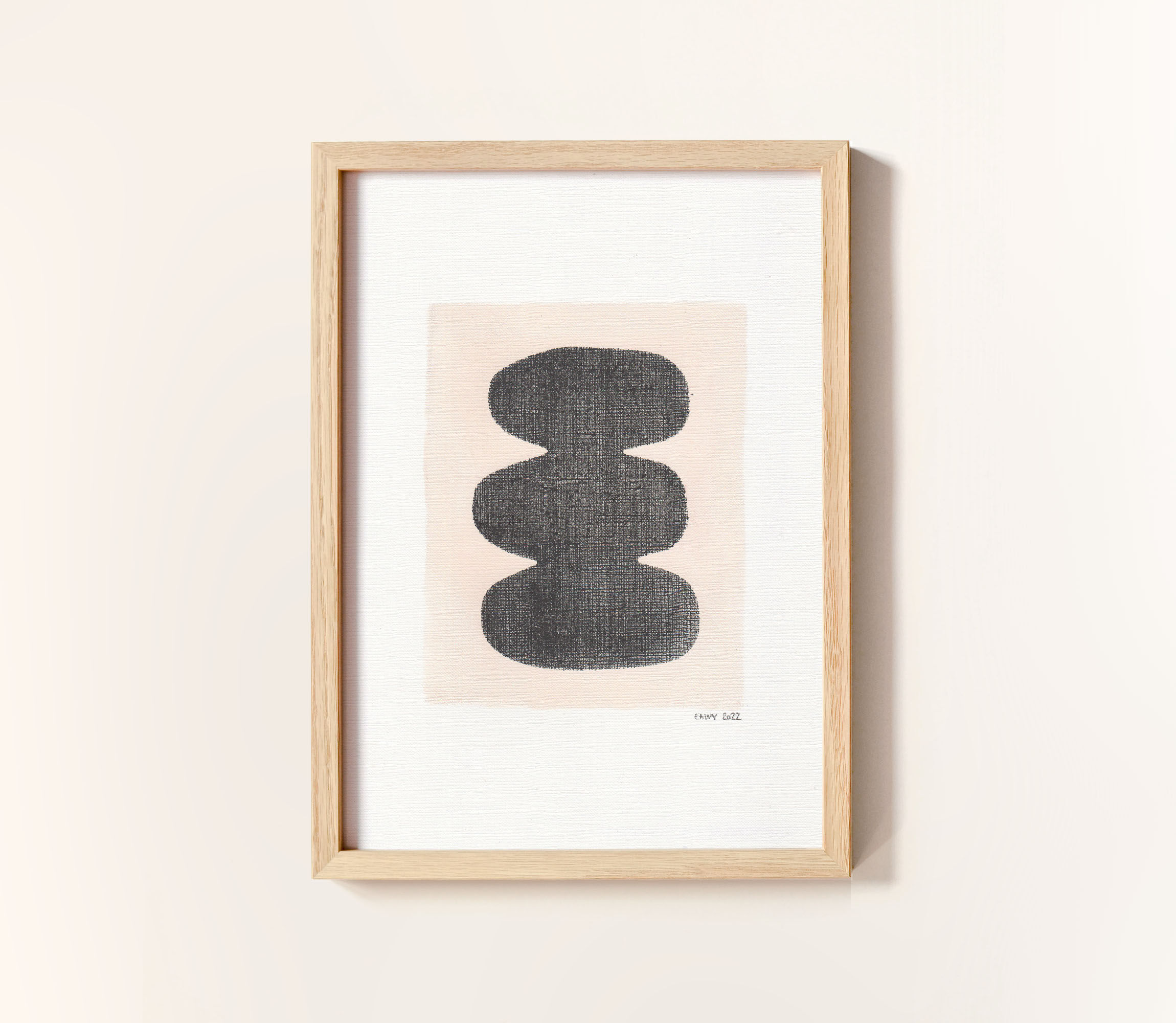 Peinture sur papier M633 signée eawy