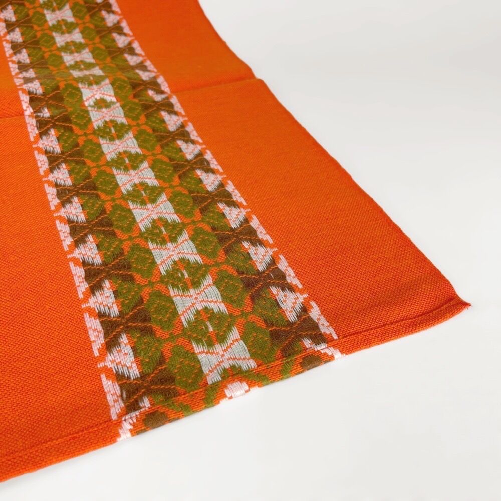 Serviettes de table tissu orange 70