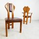 Chaises de salle à manger vintage en bois de pin - années 1970
