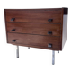 Commode teck poignées cuir 1960