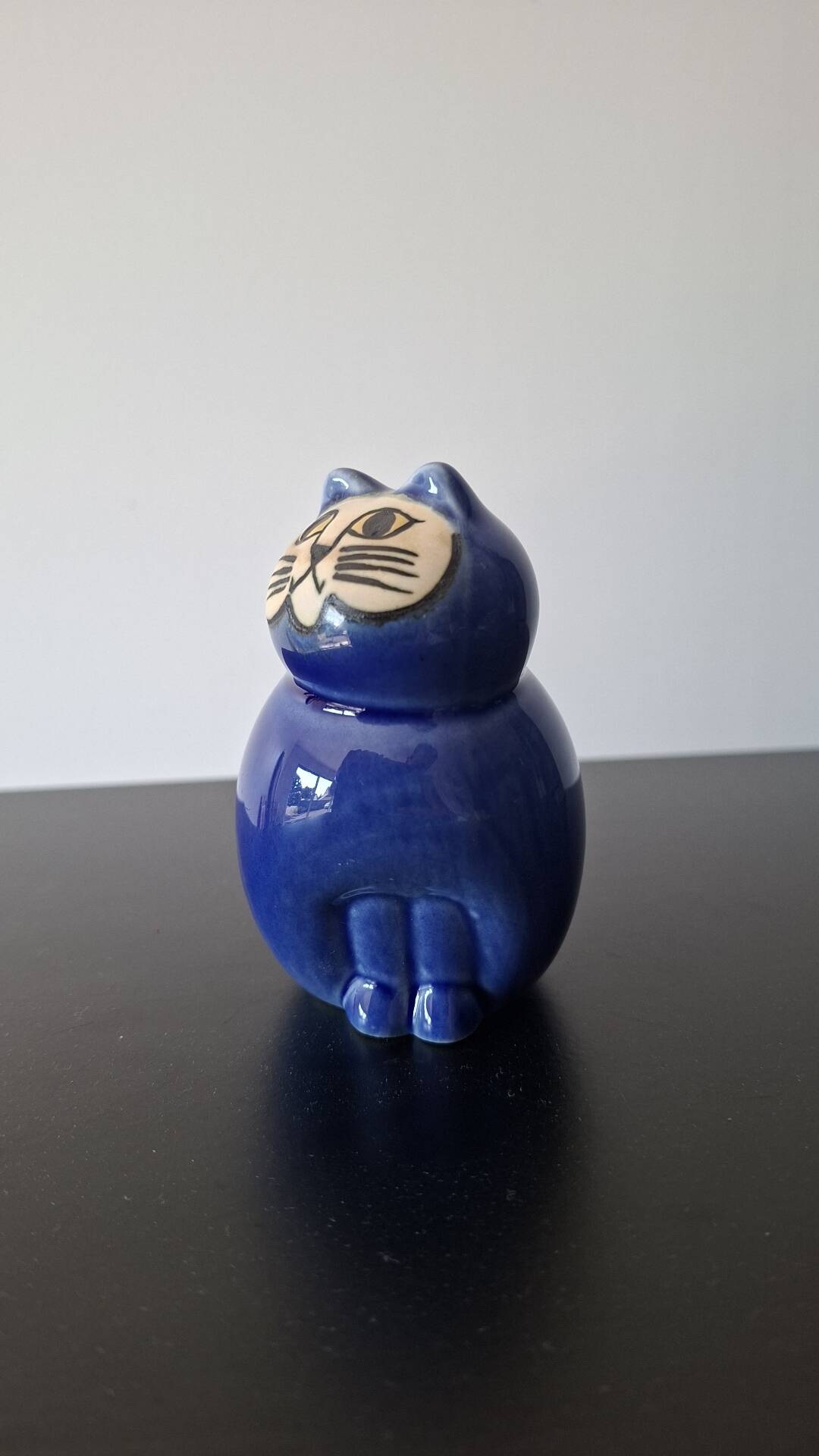 Ceramic cat mia cobalt blue lisa larson atelier gustavsberg