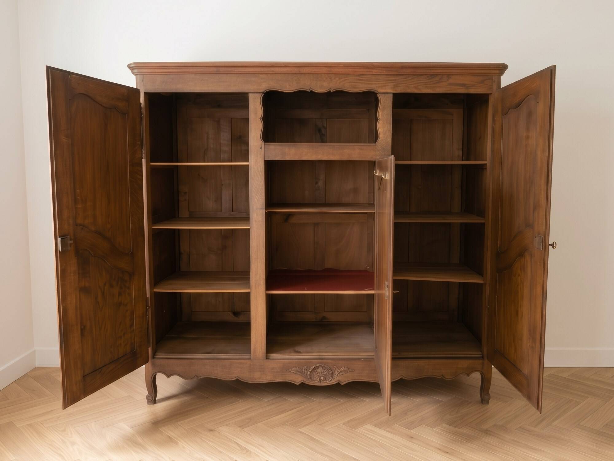 Antique solid wood wardrobe in Classic style