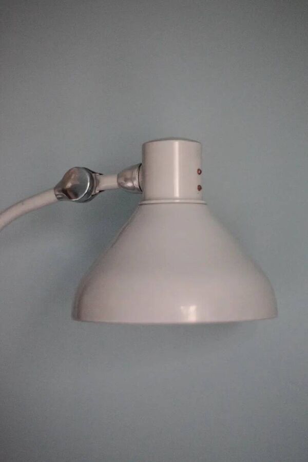Lampe Jumo modèle GS1 vintage, lampe de chevet métal industrielle, lampe à poser, luminaire, décoration intérieur
