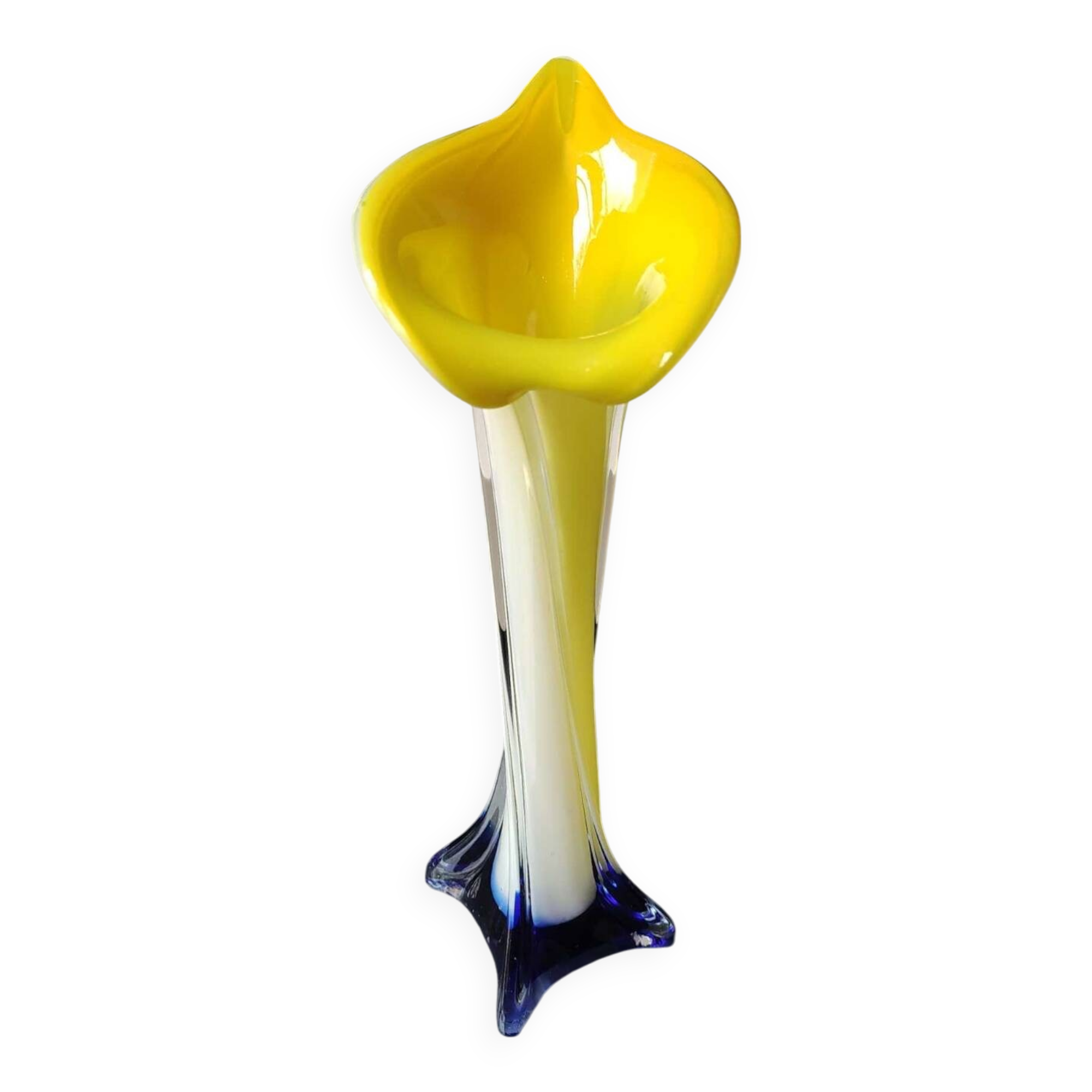 Vase Soliflore Arum flower/Jack in the Pulpit. Murano. High 30.5 cm