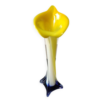 Vase Soliflore Arum flower/Jack in the Pulpit. Murano. High 30.5 cm