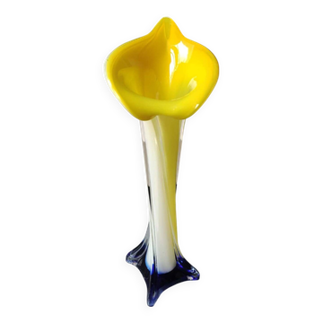 Vase Soliflore Arum flower/Jack in the Pulpit. Murano. High 30.5 cm