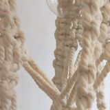 Lámpara de techo de macramé. Spain, 1980s.