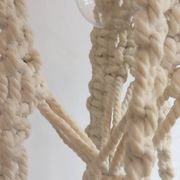 Lámpara de techo de macramé. Spain, 1980s.