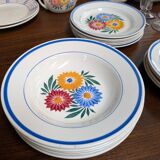 Vintage iron earth soup plates