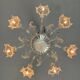 Venetian chandelier in colorless Murano glass, 7 light arms circa 1930