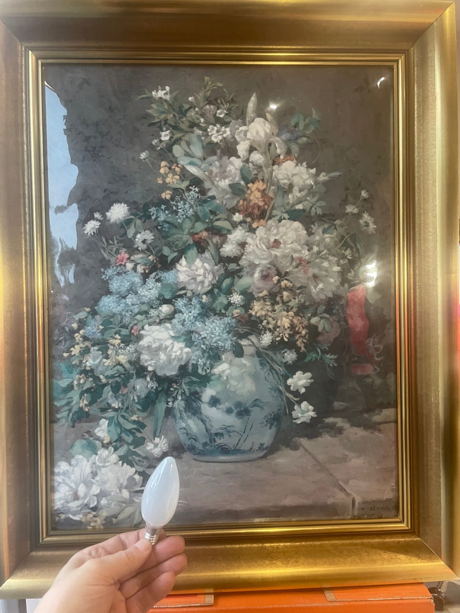 Painting enamels helca bouquet of spring hammer by hand