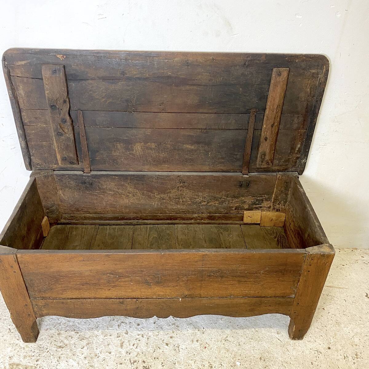 18th century solid oak chest