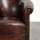 Vintage sheepskin club armchair with beautiful colours and a subtle size