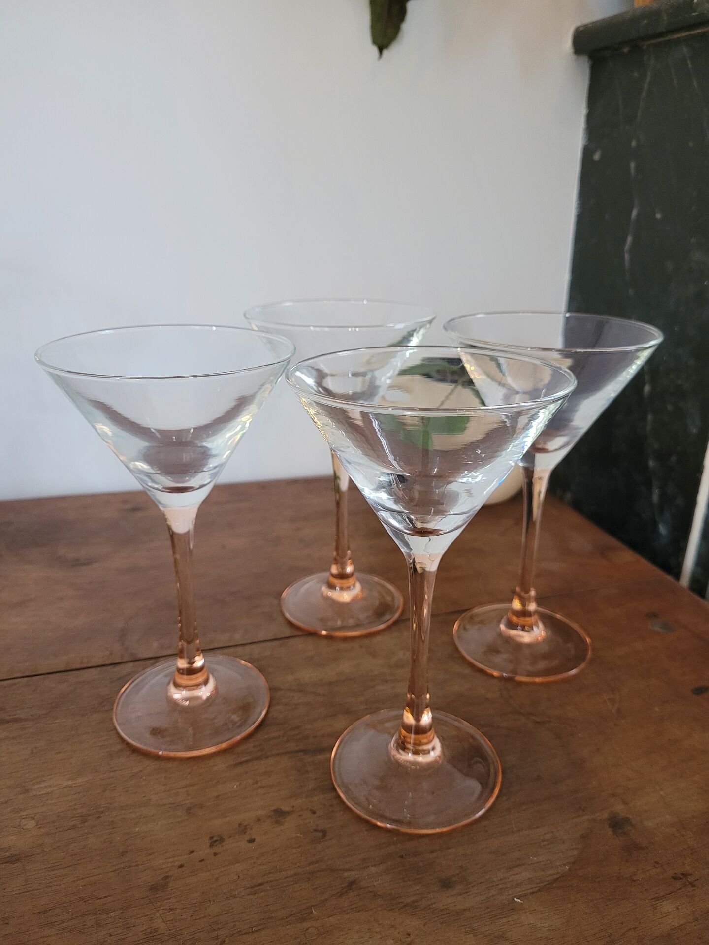 Lot de 4 verres à cocktail Luminarc pied rose