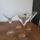 Lot de 4 verres à cocktail Luminarc pied rose
