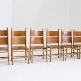 Vintage Kentucky dining chairs by Carlo Scarpa for Bernini, 1970s, Set of 6