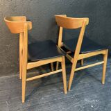 Scandinavian suite of 4 chairs 1960