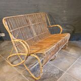 Rattan bench