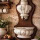 Moustiers wall fountain in signed earthenware – country house spirit