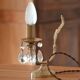 Golden table lamp with crystal tassels