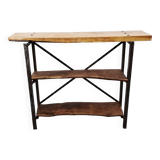 1940s workbench redone in metal and oak board