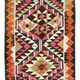 Turkish Handwoven Vintage Herki Kilim 90 cm x 348 cm