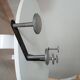 Vintage 1950s wall coat rack, wrought iron with chiselled details and solid aluminium.
