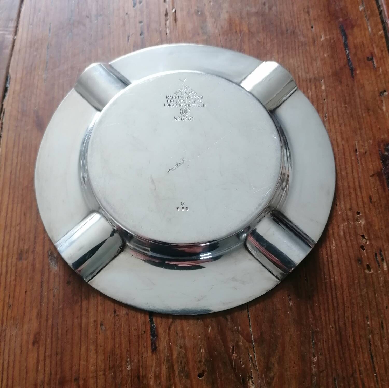 Mappin & Webb's princes plate London Sheffield old ashtray