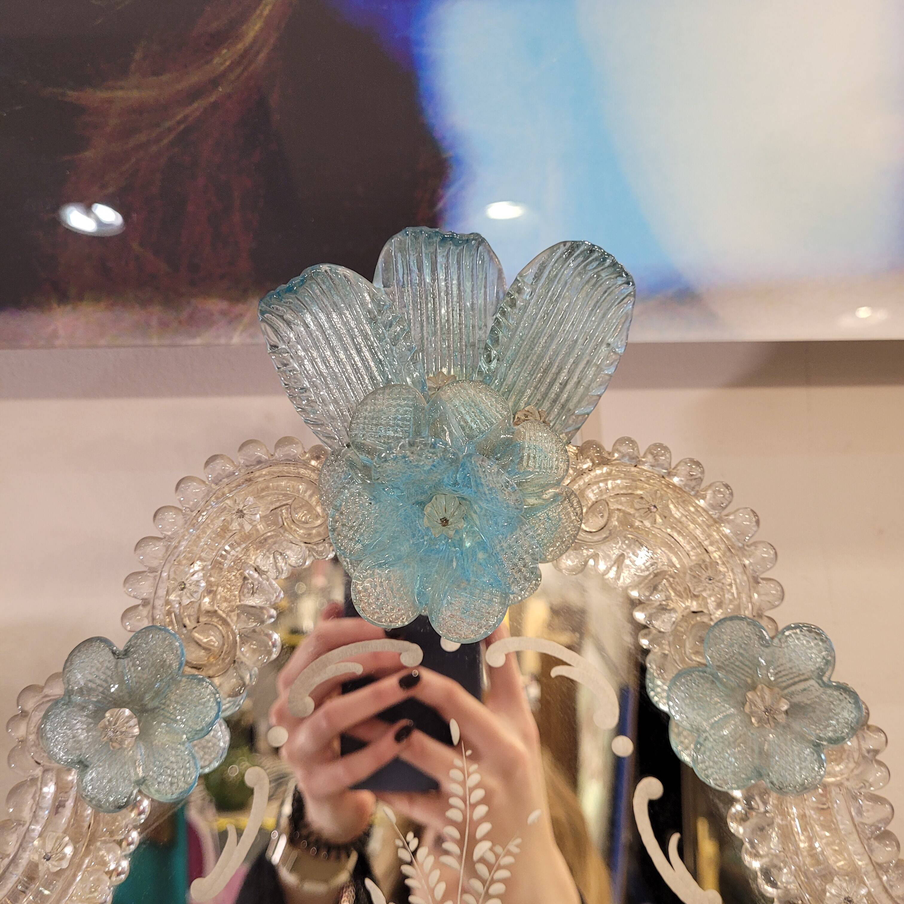 Espejo in Murano crystal, recorded in acid, Ongaro and Fuga, s.XX – Italia