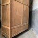 Parisian art deco glass cabinet in raw wood