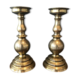 Pair of brass candlesticks