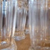 6 cut glasses made of thick glass